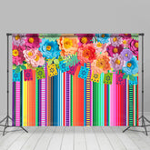 Lofaris Mexican Fiesta Photobooth Flowers Backdrop